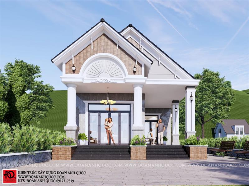 Công ty TNHH Kiến trúc Xây dựng Đoàn Anh Quốc - Nhà cấp 4 mái thái 3 phòng ngủ của chú Mười tại Đa Mi - Bình Thuận