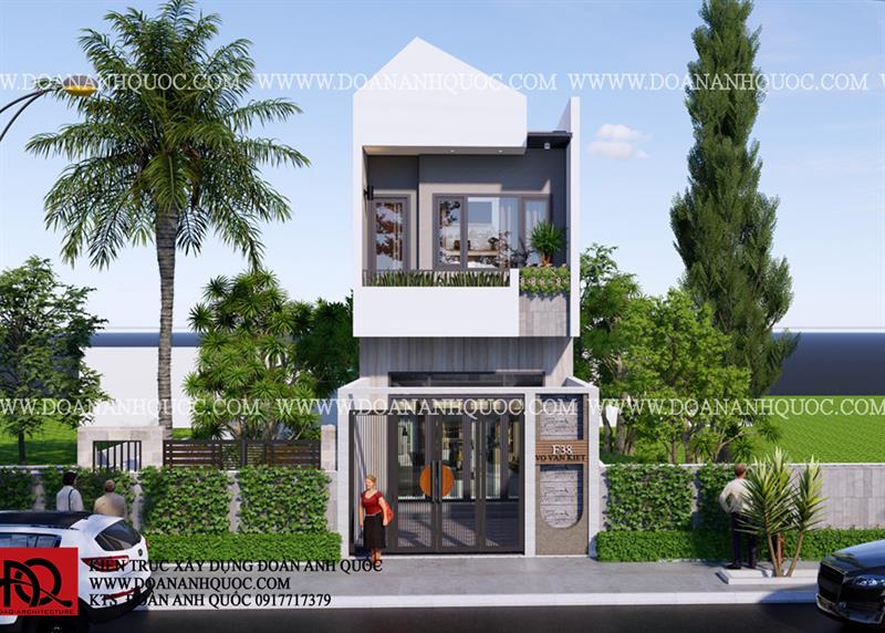 Thiết kế nhà Phan Thiết, Xây nhà trọn gói Phan Thiết, Thi công nhà trọn gói Phan Thiết, Thiết kế Thi công nội thất Phan Thiết Bình Thuận, Công ty Xây dựng Bình Thuận, Thiết kế nhà Bình Thuận, Xây nhà trọn gói Bình Thuận. Thiết kế nhà phố đẹp 5x15m  tại Phan thiết- Bình Thuận_ MS24