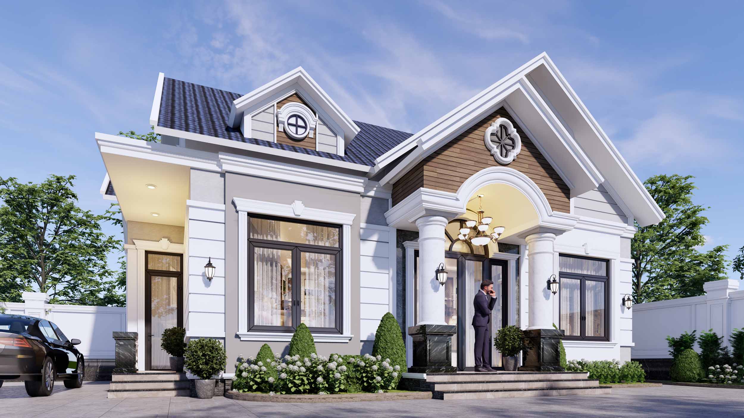 Thiết kế nhà cấp 4 mái thái 9x14