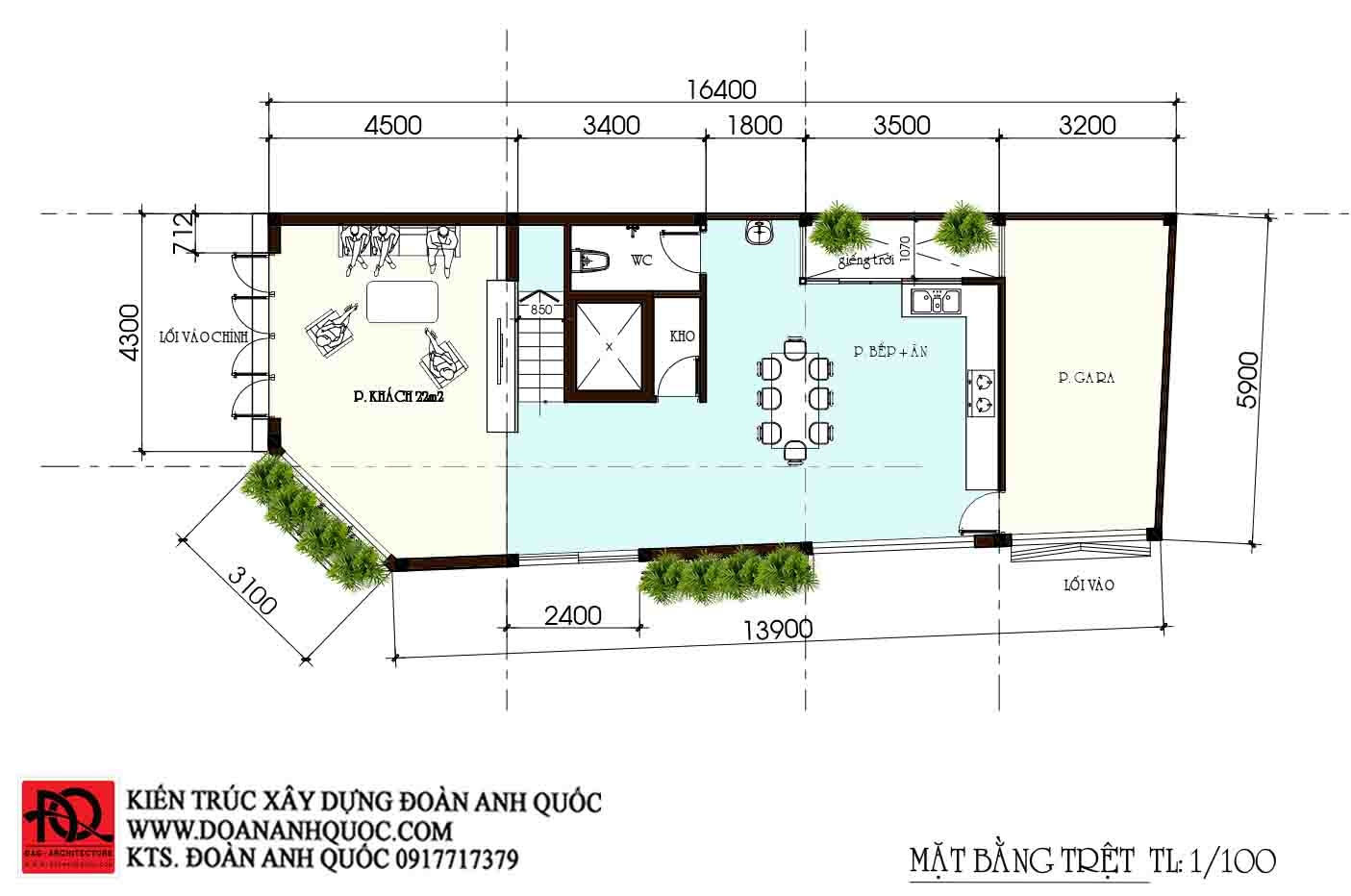 bản vẽ mặt bằng tầng trệt nhà phố