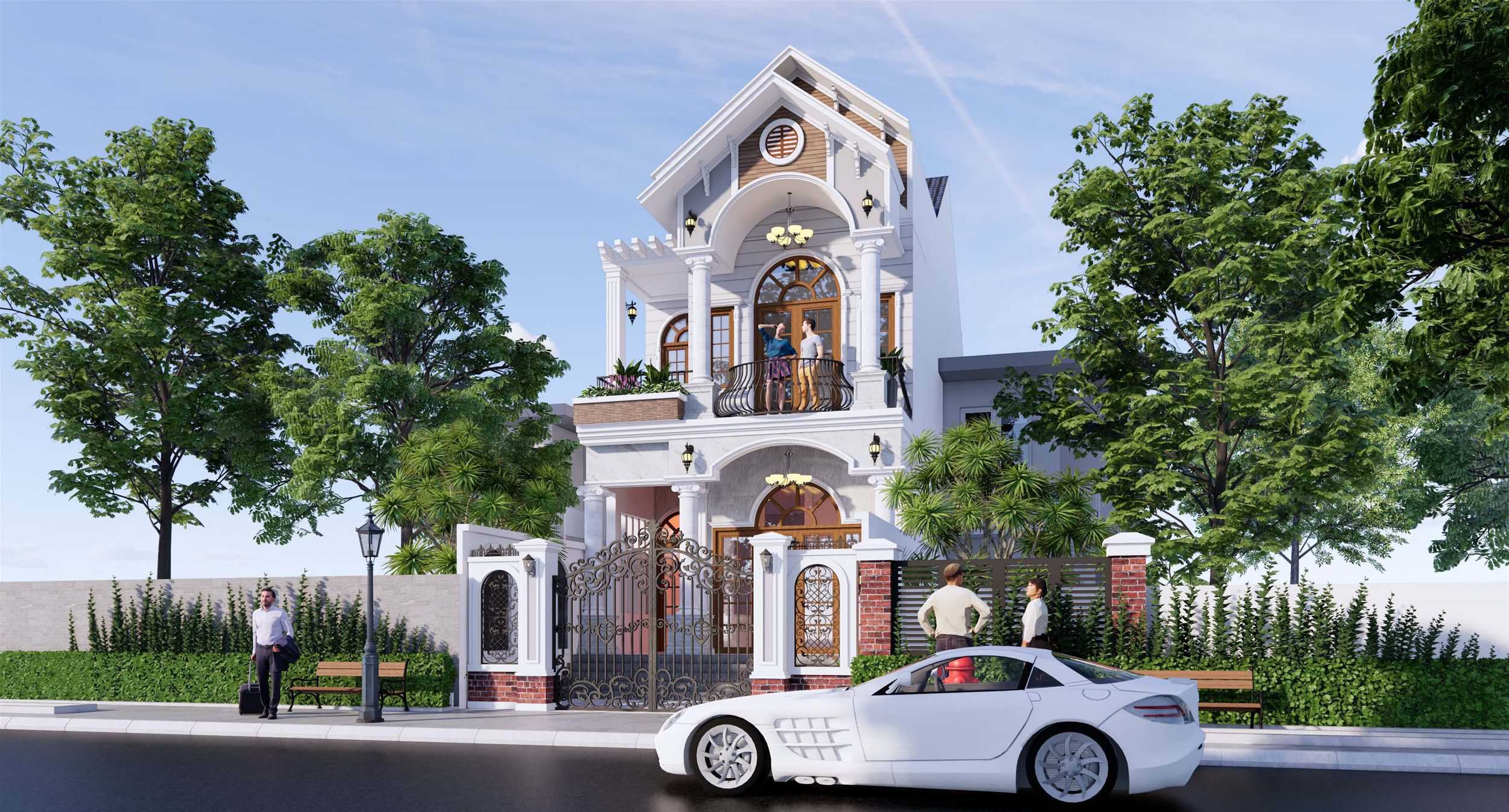 THIẾT KẾ NHÀ PHỐ MÁI THÁI ĐẸP NĂM 2021