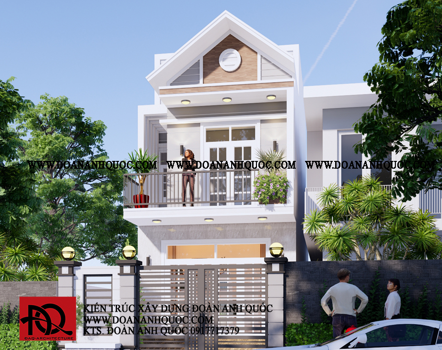 Thiết kế nhà phố đơn giản 2 tầng tại Phan Thiết
