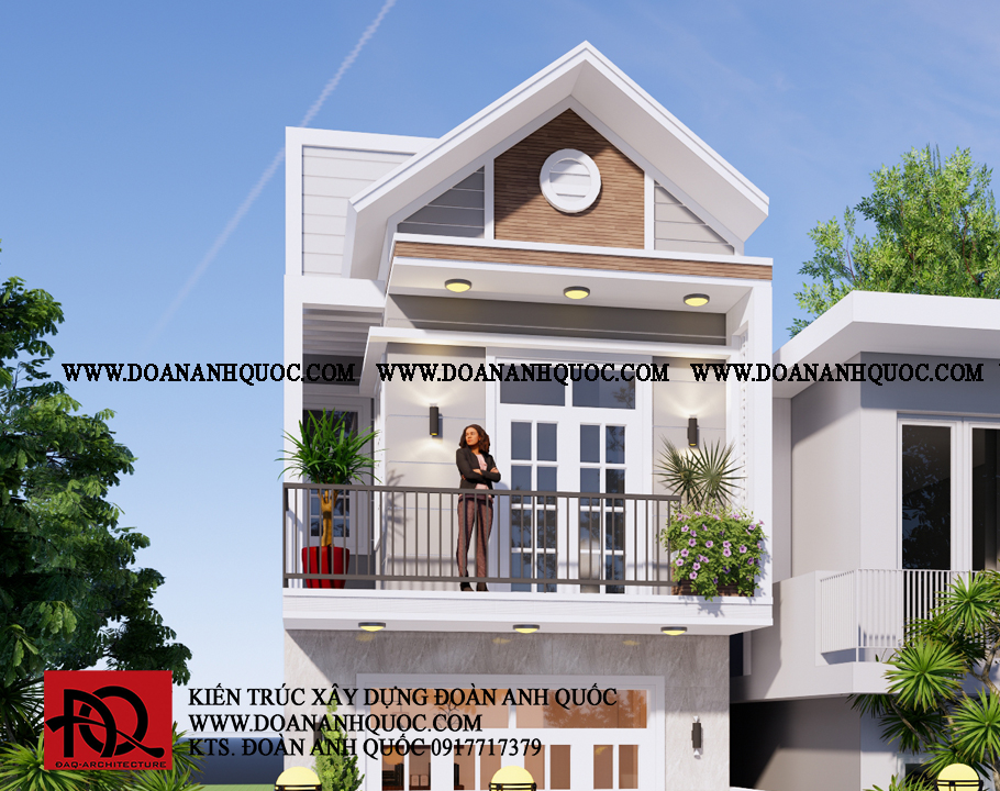 Thiết kế nhà phố đơn giản 2 tầng tại Phan Thiết