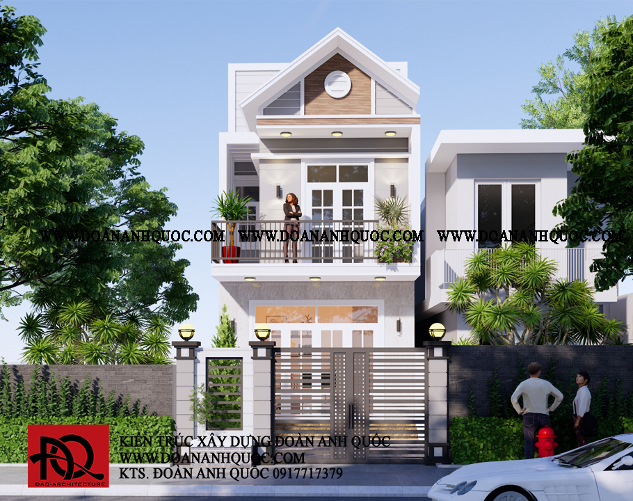 Thiết kế nhà phố đơn giản 2 tầng tại Phan Thiết