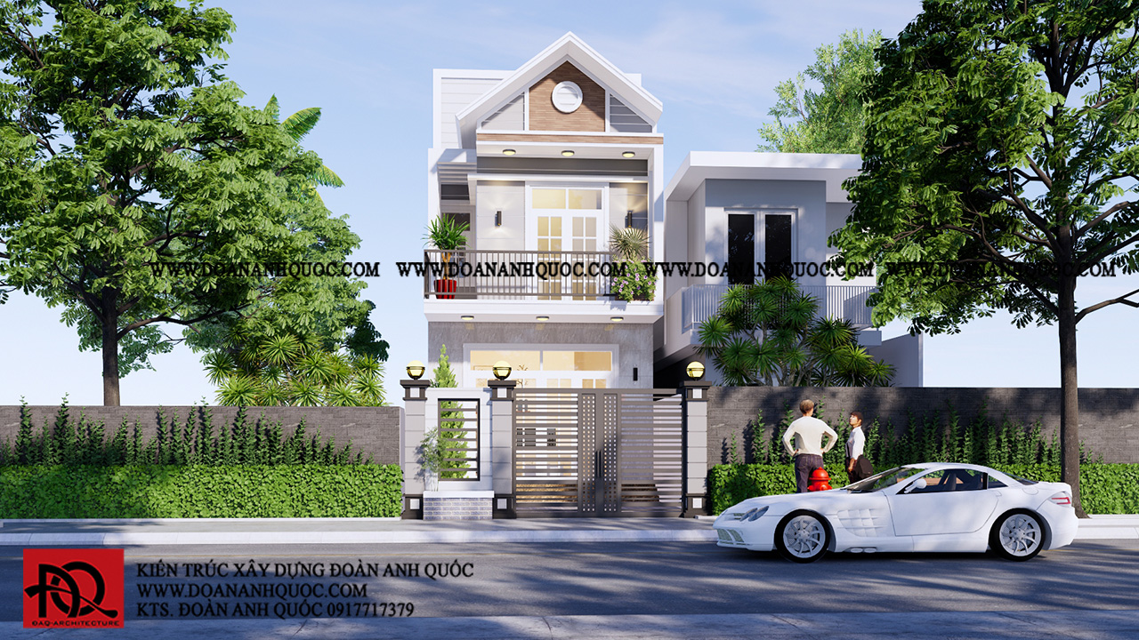 Thiết kế nhà phố đơn giản 2 tầng tại Phan Thiết